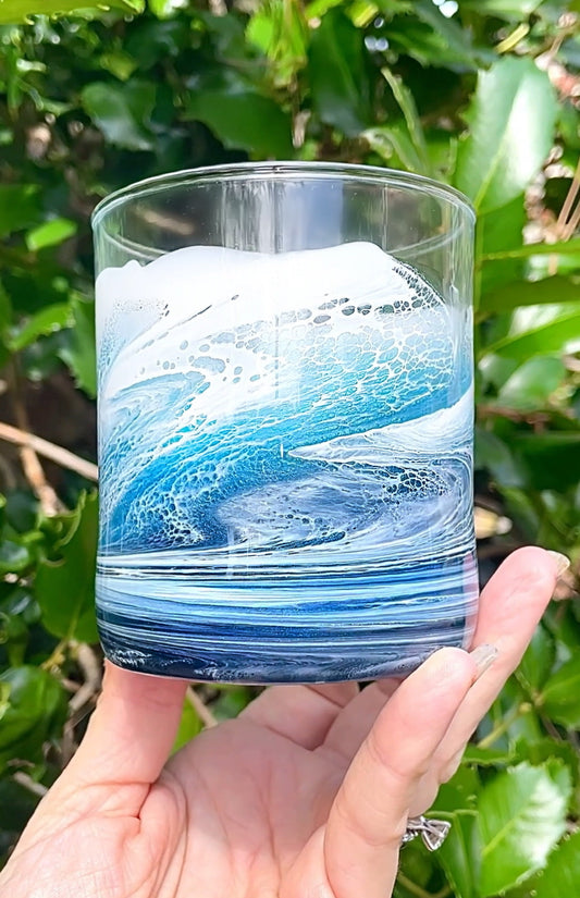 Coastal Whiskey Rocks Glass